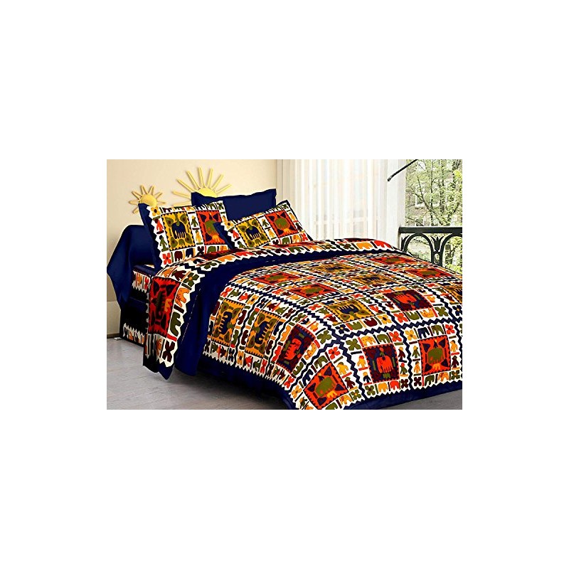 Ubania Collections Comfort Rajasthani Jaipuri Traditional Sanganeri Print 144 TC