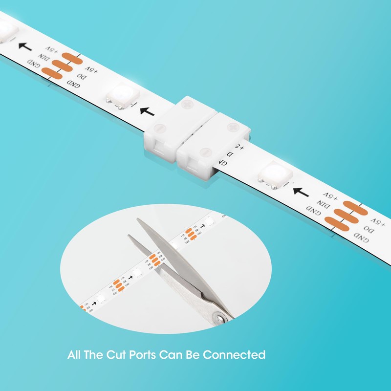 WENHSIN 10-Packs 3-Pin LED Connectors for LED Strip Lights 10MM