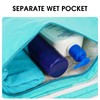 WANDF Drawstring Backpack, Sports Gym Bag with Wet Pocket, Water
