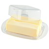 Butter Dish with Lid, Butter Keeper, Plastic Butter Holder Tray