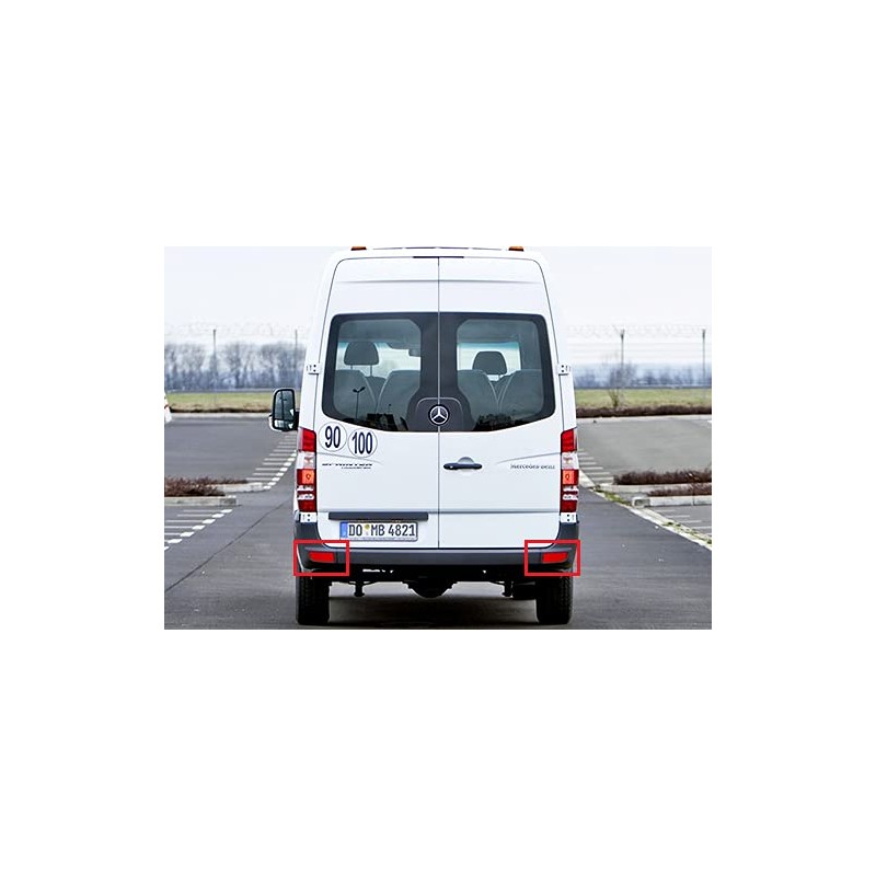RZG 2x Red Lens Rear Bumper Reflector LED Fog Tail