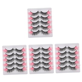 NOLITOY 4sets Fake Eyelashes Diy Lash Extension Kit for Women Long False Lashes Box 5pairs*4