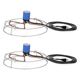 Farm Innovators Submergible Fish and Plant Safe All Pond De-Icer with Chew Proof Cord and Self Regulating Thermostat, Silver (2 Pack)