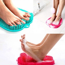 Apple Acupressure Foot Mat Brush for Exfoliation & Hands-Free Foot Washing Foot Acupressure Mat Brush Mint 2ea