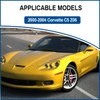 GTownWorks 4pcs Wheel Center Caps Compatible with 2000-2004 Corvette C5