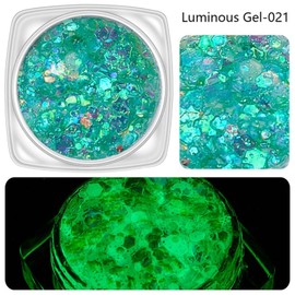 BeauFairy Pack of 12 Body Gel, Festival Party Face, for the Body, Sequin Chunky for Face, Nails, Eyes, Lips, Hair, Make-Up Cosmetics, 014