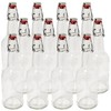 EZ Cap Bottles - 16 oz Clear Swing Top (Qty