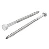 sourcing map Hex Lag Screws, M6 x 100mm 304 Stainless