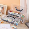 BTSKY 3 Pack Clear Plastic Painting Brush Container with Black