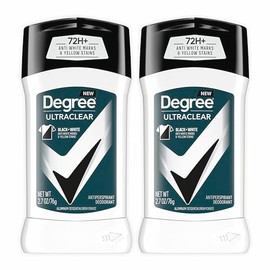Degree Men Desodorante Antitranspirante UltraClear Black+White 2 Unidades Protección contra el Sudor y el Olor de 72 Horas Antitranspirante para Hombr