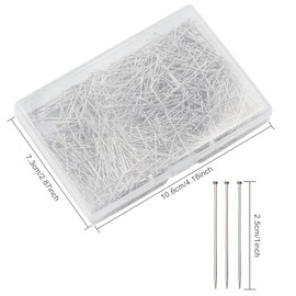 1100pcs 1 Inch Sewing Pins Head Pins Quilting Pins Fine Satin Pin Dress Making Pins Straight for Dressmaker Jewelry Sewing Clothing Craft