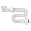 1 1/4 Inch Siphon, Space-Saving Siphon, Flexible Drain Hose, 360°