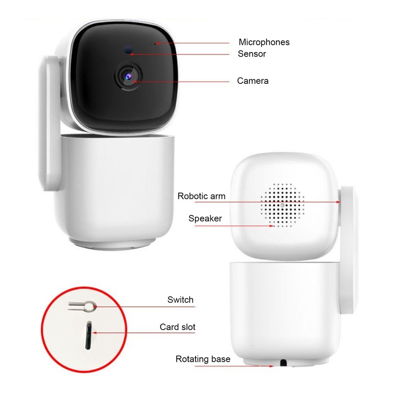 Wireless Home Security Camera 1080P Two Way Audio Indoor Monitoring
