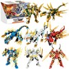 Elemental Dragon 2 in 1 Transformable Ninja Mech Warrior Building