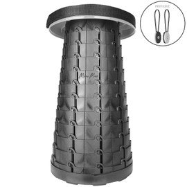 ALEVMOOM Telescoping Stool with Cushion,Portable Telescoping Stool More Sturdy Capacity 440Ib,Collapsible Retractable Stool Adjustable Folding Stool for Garden Hiking Fishing BBQ with Carry Bag