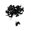 180 Pcs 14mm Type K Round Cable Clips Black