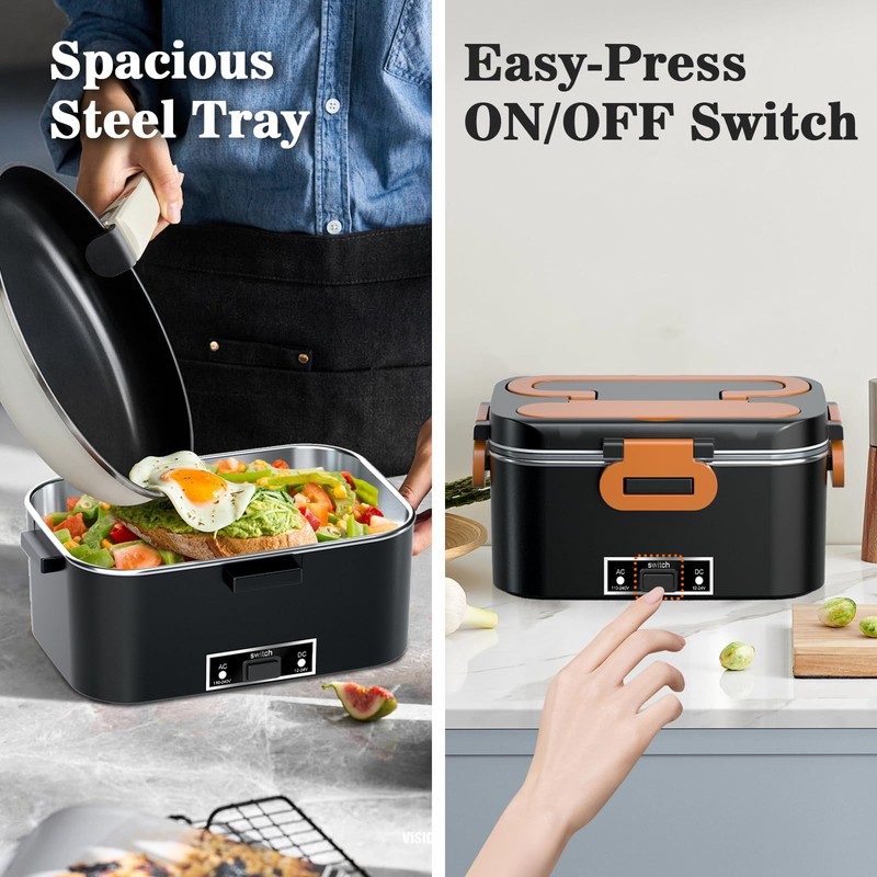 Electric Lunch Box for Adults - 2 Pack 1.8L Container