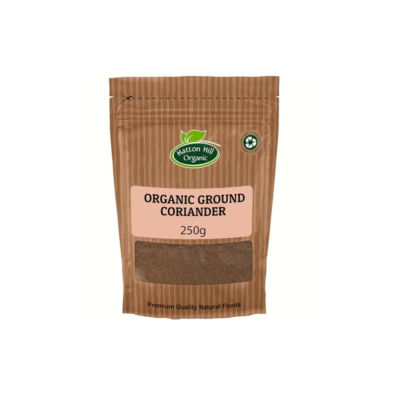 Organic Ground Coriander 250g by Hatton Hill | Certified Organic,