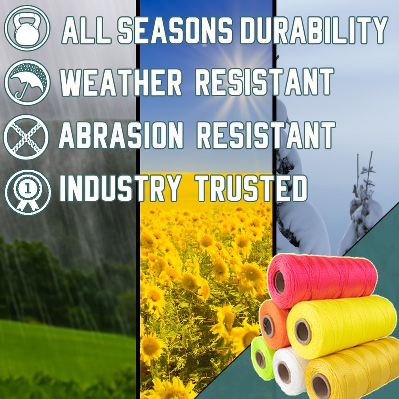 Rope & Cord Mason Line – High Visibility Nylon Twine
