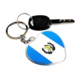 JAVD Guatemala Flag Keychain Guatemalan Heart Love Key Ring (2 Pack)