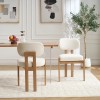 Elegant Farmhouse Accent Cane Solid Wood Leg Chenille Fabric Upholstered
