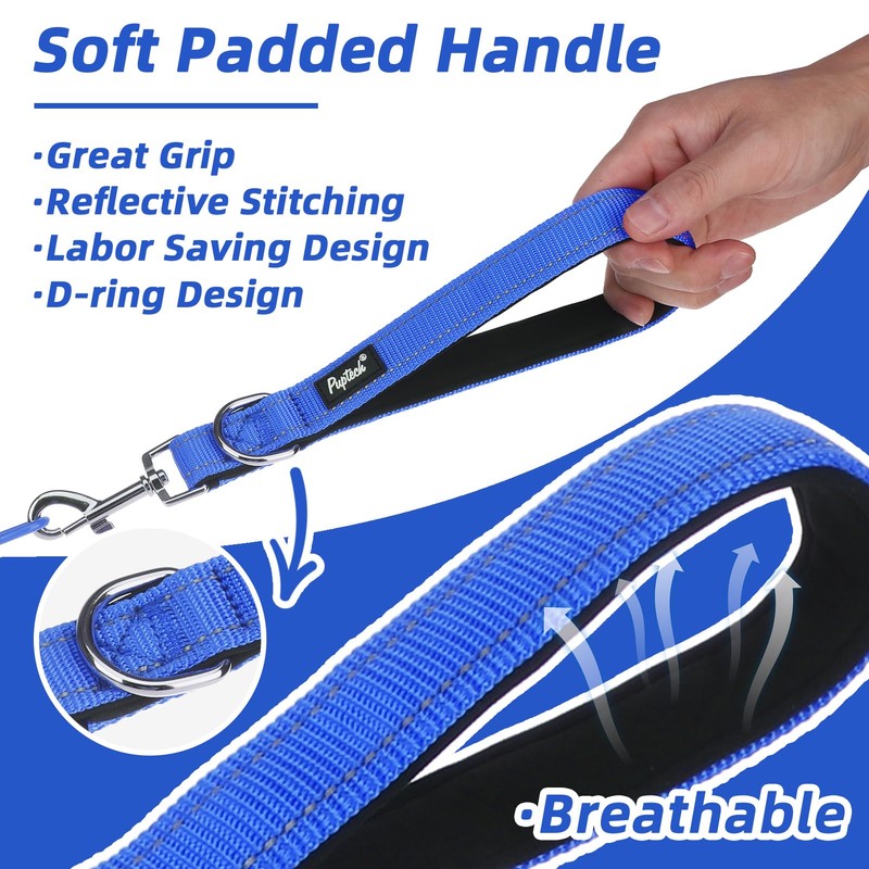 PUPTECK Chew Proof Dog Leash for Small Medium Large Dogs,