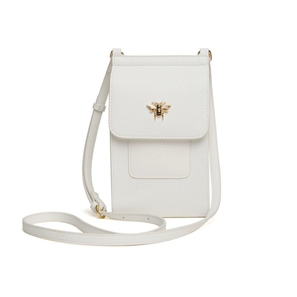 Alice Wheeler Vegan Leather Mini Bloomsbury Crossbody Phone Bag Bee