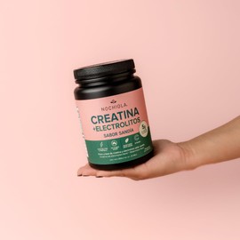 NOCHIOLA Creatina con Electrolitos, Sabor Sandía, 5g Creatina por Porción, Sin Azúcar, Endulzado con Stevia, 300g, 30 Porciones