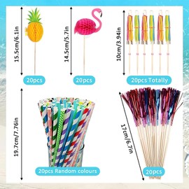 Feishiong 100 Pcs Drink Umbrellas,Cocktail Umbrellas for Drinks, Mini Paper Umbrella Toothpicks Picks, Accessories for Summer Tropical Fruit Hawaiian Party Supplies Decorations
