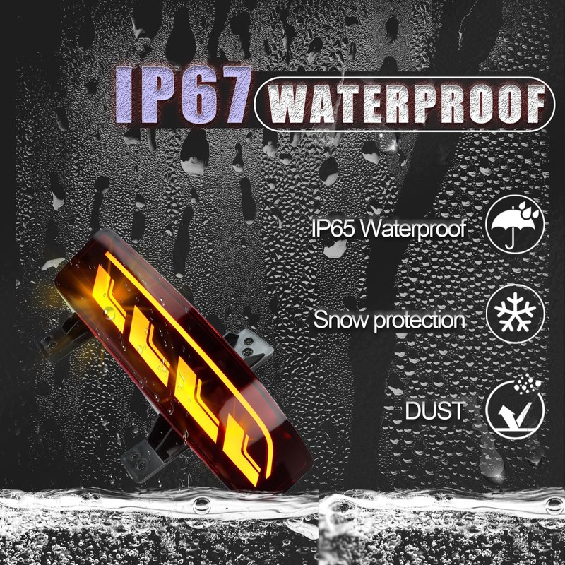 GEEGEETOP Full Lens LED Rear Reflector Bumper Fog Light Assembly