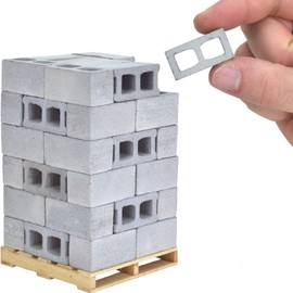 Acacia Grove Mini Cinder Blocks with Pallet, 1/12 Scale (48 Pack)