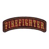 Firefighter Black & Yellow Rocker Patch, Firefighter Patches