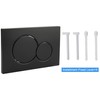Dual-Flush Actuator Plate for Concealed Cisterns Matte Black Compatible with