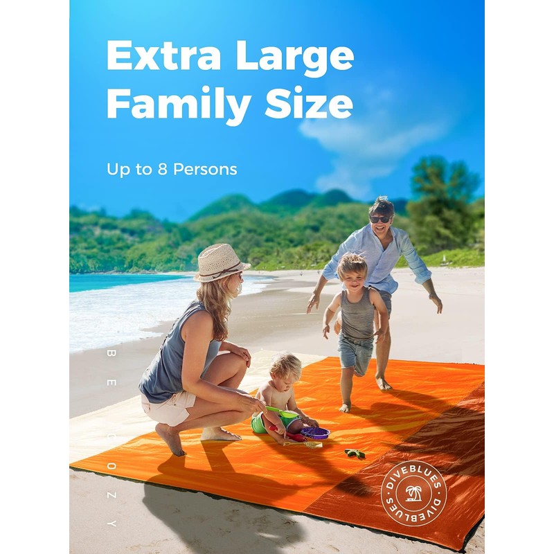 OCOOPA Beach Blanket, Sand-Free, Super Large, 220 x 210 cm,