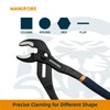 MANUFORE Water Pump Pliers, 7/10/12 Inch Tongue and Groove Pliers