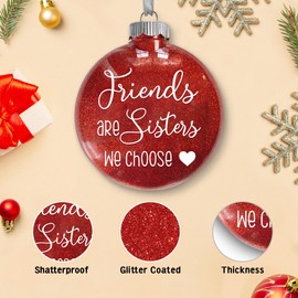 Friends Christmas Ornaments 2024 - Sentimental Gifts for Best Friend Woman, Bestie Gifts for Women - Friendship Ornaments for Women Friends, Best Friend Ornaments, Friendship Gifts for Women Friends