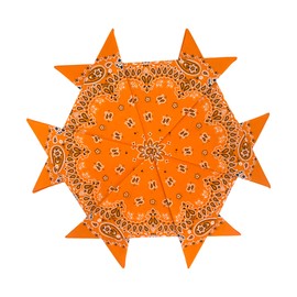 HankieWorld Bandanas 6&12 Pack Cotton 22inch Unisex Cowboy Kerchiefs(Orange-6 pack)