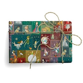 Fairy Tales Advent Calendar Christmas Wrapping Paper, Folded