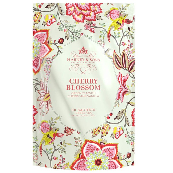 Cherry Blossom té verde, bolsa de 50 unidades