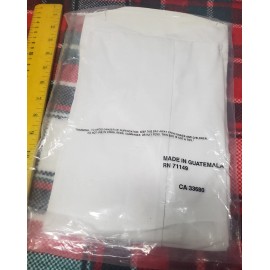 Simco Men's White Banded Collar, hidden buttons Dress Shirt Size XS 32-33