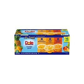 Dole No Sugar Added Mixed Fruit Variety Pack, 4 Ounce (16 Pack)