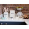 Living Nostalgia Kitchen Craft Steel Utensil Pots, Cream