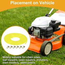 Partuto 1 Set Universal Petrol Fuel Line Gas Line Pipe Hose Plastic Yellow 9.84ft 1/8"ID 1/4"OD