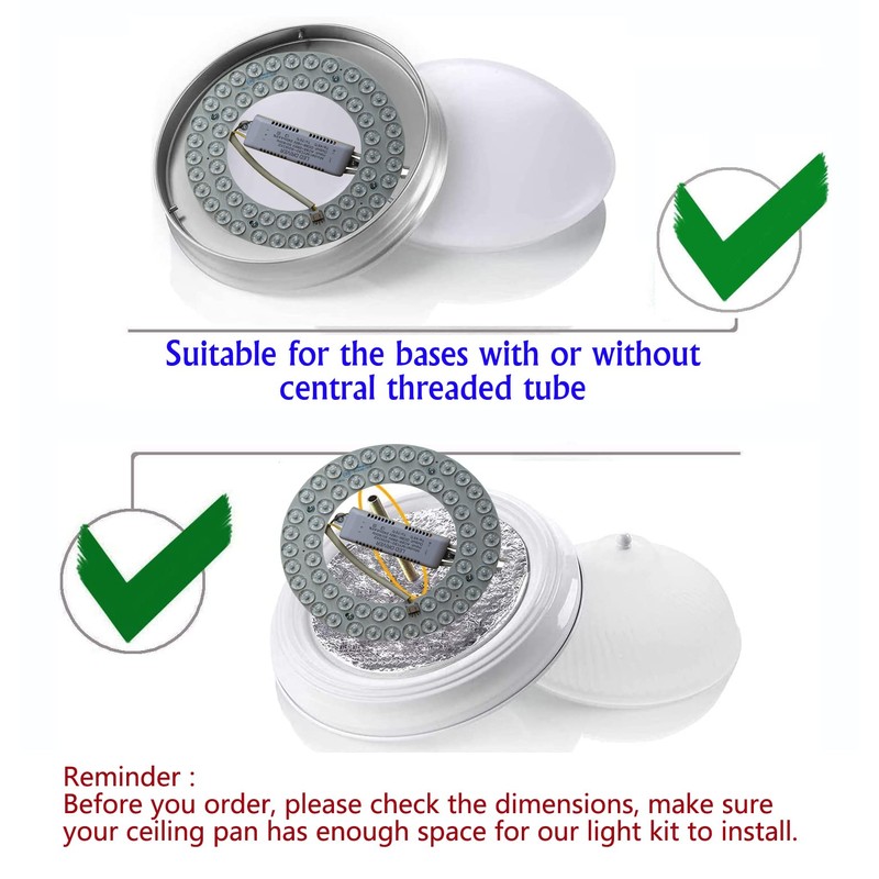 OLYMSTAR 36W LED Light Kit Panel for Ceiling Fan Flush
