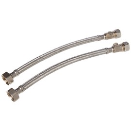 Plumb Pak PF258 15mm x 3/4-inch x 300mm Flexible Iso Valve Tap Connector