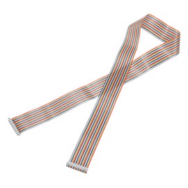 QUARKZMAN IDC Cable Rainbow Ribbon Cable 2.54 mm Distance Pitch Cable 40 Pin Connectors FC Double Female Grey Connector for Connectors DIY Experiment 1.2 m Length
