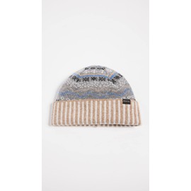 Paul Smith PS Men's Doodle Fair Isle Beanie Hat, Slate, Grey, Print, One Size