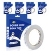 5 Rolls Double Sided Tape Heavy Duty White PE Foam