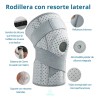 Rodillera Ajustable Con Soporte Lateral Gris #36070497 Gris Unica