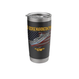 Aircraft Carrier USS George Washington CVN-73 Veterans Day Stainless Steel Insulated Tumbler